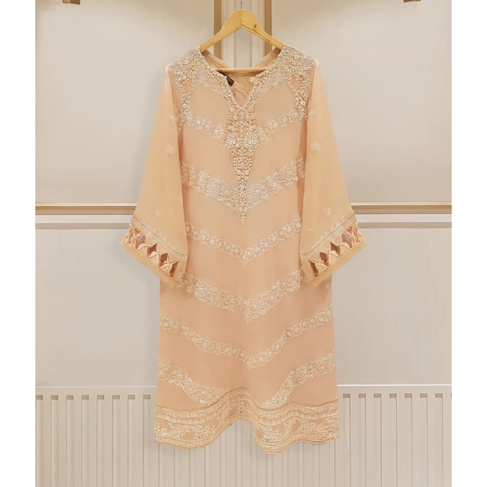 Original Aghanoor PURE COTTON NET HAND EMBROIDERED SHIRT AND PANTS